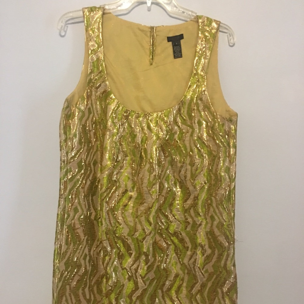 Jcrew Collection Gold Dress Size 8